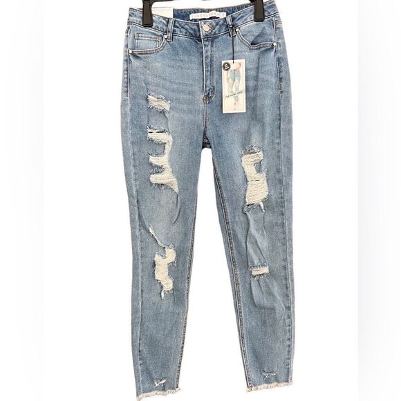 New with tags Tinseltown distressed High Rise The MOM jean, size 9/29. - Picture 1 of 11